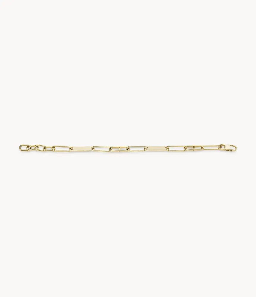 Heritage Essentials Gold-Tone Stainless Steel Chain Bracelet