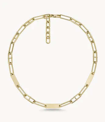 Heritage Essentials Gold-Tone Stainless Steel Chain Necklace
