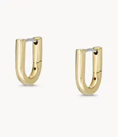 Heritage Essentials Gold-Tone Stainless Steel Hoop Earrings