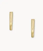 Heritage Essentials Gold-Tone Stainless Steel Hoop Earrings