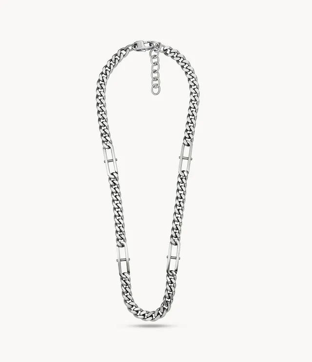 Heritage D-Link Gold-Tone Stainless Steel Chain Necklace - JF04102710 -  Fossil