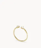 Sadie Tokens Of Affection Gold-Tone Stainless Steel Toi Et Moi Ring