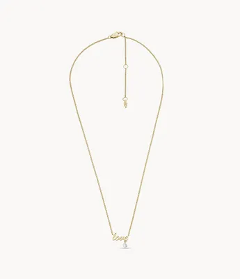 Sadie Love Notes Two-Tone Stainless Steel Station Necklace