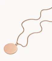 Drew Rose Gold-Tone Stainless Steel Pendant Necklace