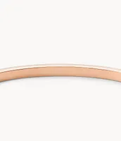 Sadie Shine Bright Rose Gold-Tone Stainless Steel Bangle Bracelet