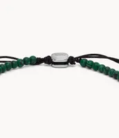 Reconstituted Malachite Beaded Bracelet