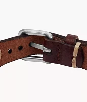 Leather Essentials Brown Leather Strap Bracelet