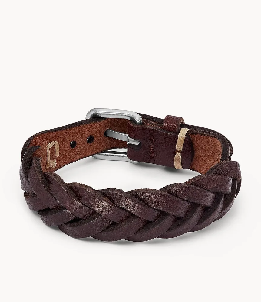 Leather Essentials Brown Leather Strap Bracelet