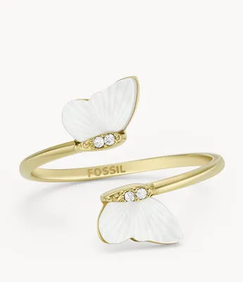 Sutton Radiant Wings White Mother-of-Pearl Butterfly Ring