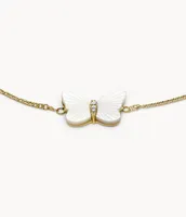 Sutton Radiant Wings White Mother-of-Pearl Butterfly Chain Bracelet