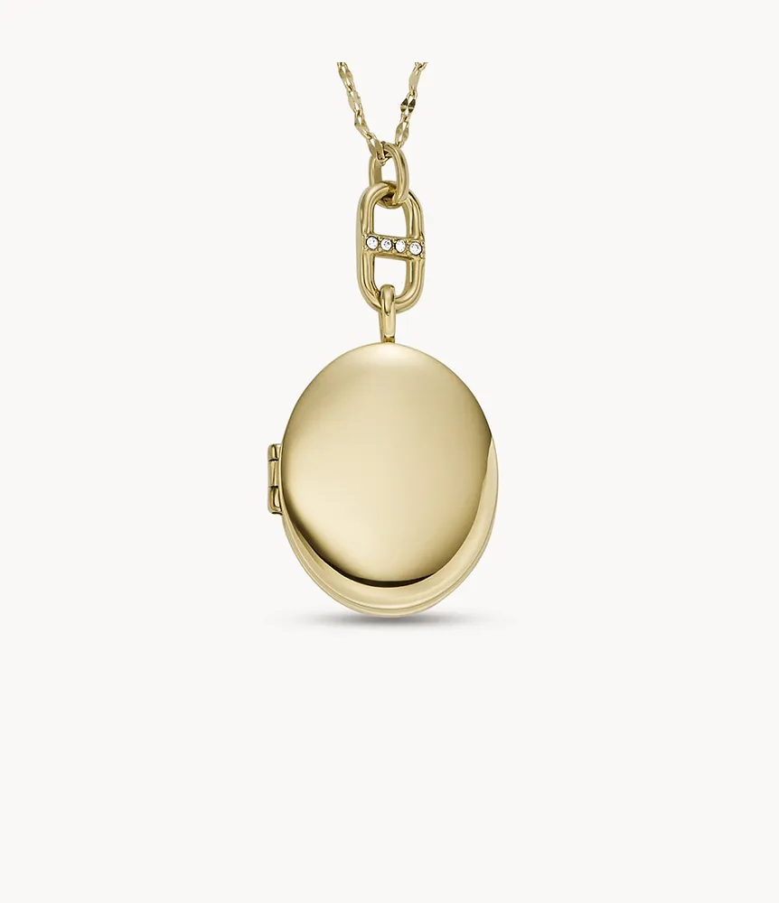 Heritage Locket Collection Gold-Tone Stainless Steel Chain Necklace