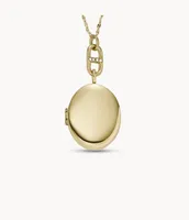 Heritage Locket Collection Gold-Tone Stainless Steel Chain Necklace