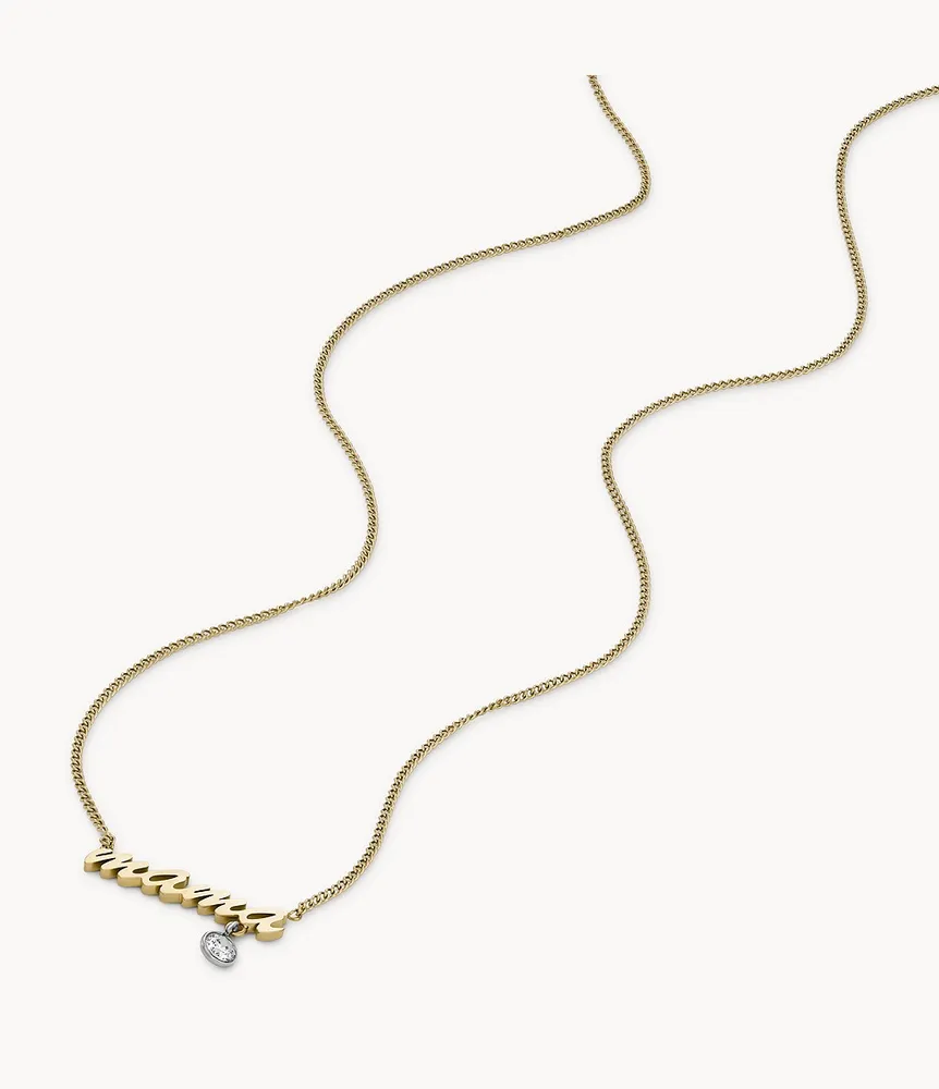 Sadie Name Necklace Two-Tone Stainless Steel Chain Necklace