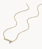 Sadie Name Necklace Two-Tone Stainless Steel Chain Necklace