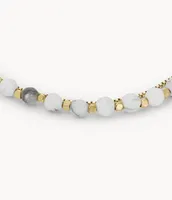 All Stacked Up Howlite Chain Beaded Bracelet