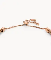 All Stacked Up Brown Leather Chain Bracelet