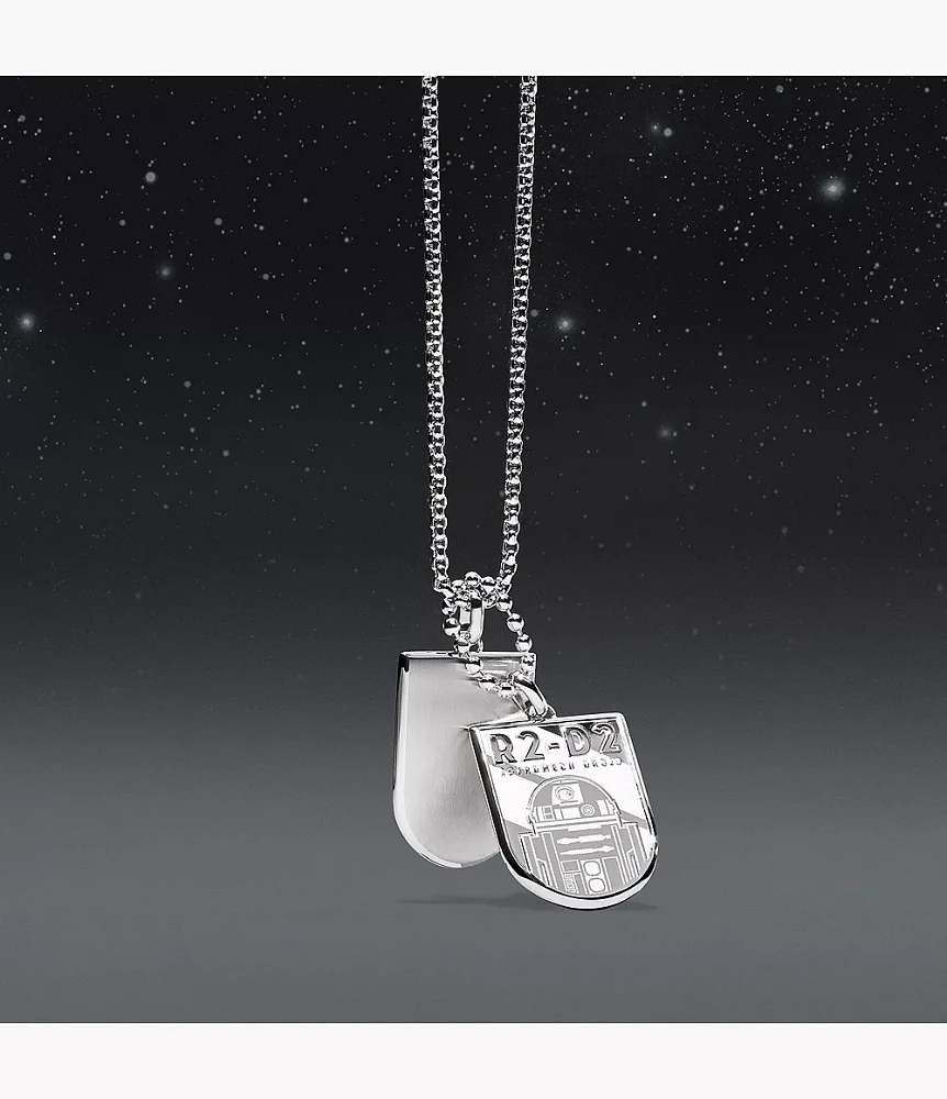 Star Wars™ R2-D2™ Stainless Steel Dog Tag Necklace