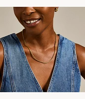 Ellis Core Chains Gold-Tone Stainless Steel Chain Necklace