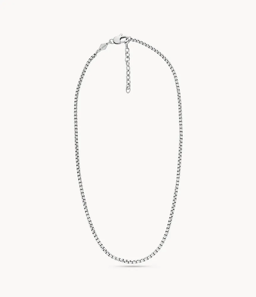 All Stacked Up Stainless Steel Chain Necklace