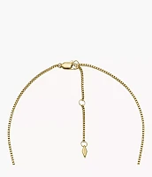 Heritage Crest Mother-of-Pearl Gold-Tone Stainless Steel Chain Necklace