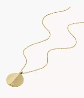 Harlow Linear Texture Gold-Tone Stainless Steel Chain Necklace