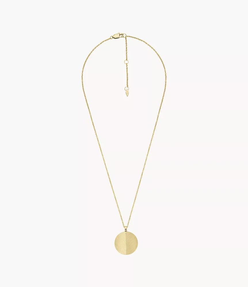 Harlow Linear Texture Gold-Tone Stainless Steel Chain Necklace