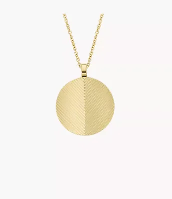 Harlow Linear Texture Gold-Tone Stainless Steel Chain Necklace