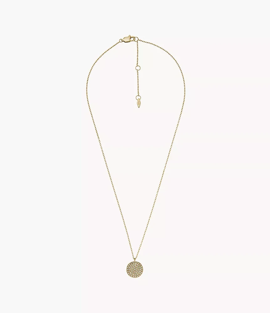 Sadie Glitz Disc Gold-Tone Stainless Steel Chain Necklace