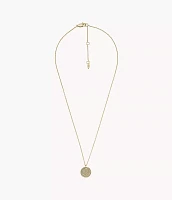 Sadie Glitz Disc Gold-Tone Stainless Steel Chain Necklace