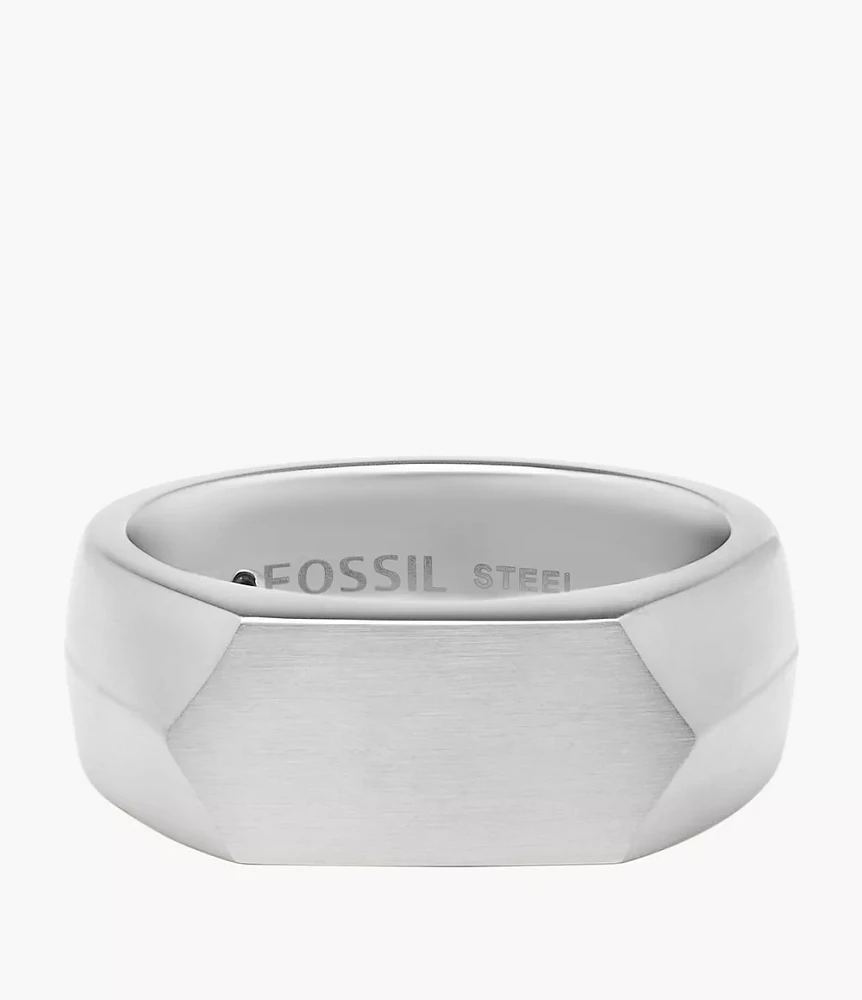 All Stacked Up Stainless Steel Signet Ring