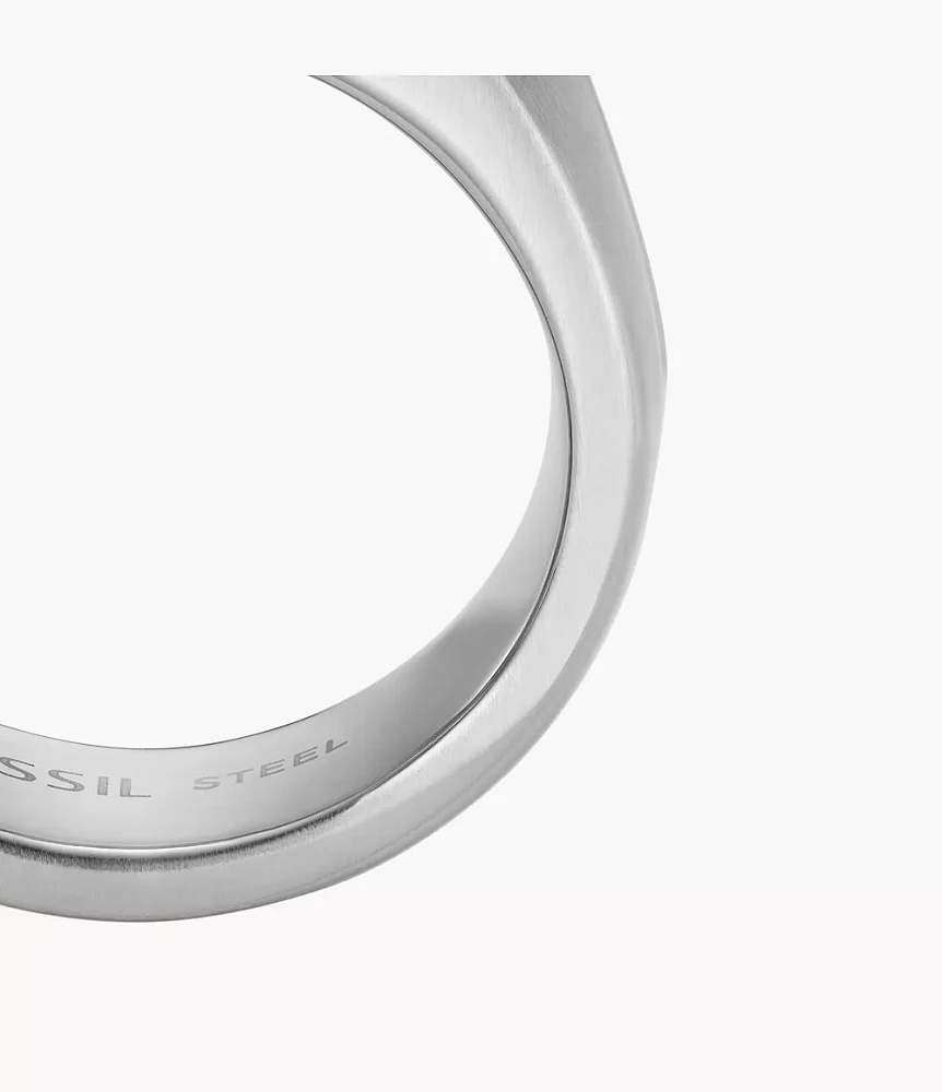 All Stacked Up Stainless Steel Signet Ring
