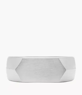 All Stacked Up Stainless Steel Signet Ring