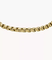 All Stacked Up Gold-Tone Stainless Steel Chain Bracelet