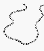 All Stacked Up Stainless Steel Chain Necklace