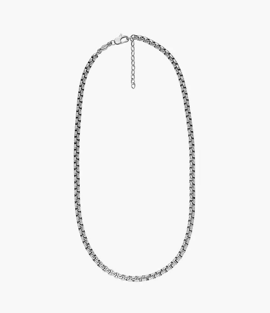 All Stacked Up Stainless Steel Chain Necklace