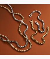 All Stacked Up Stainless Steel Chain Necklace