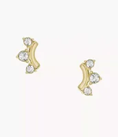 All Stacked Up Gold-Tone Stainless Steel Stud Earrings