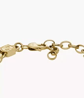 Ellis Core Chains Gold-Tone Stainless Steel Chain Bracelet