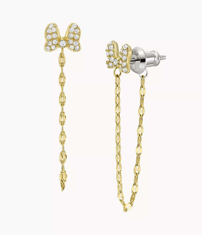 Disney Fossil Special Edition Gold-Tone Stainless Steel Drop Earrings