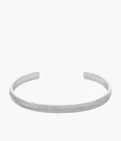 Harlow Linear Texture Stainless Steel Cuff Bracelet