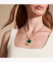 Modern & Magic Green Reconstituted Malachite Pendant Necklace