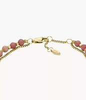 All Stacked Up Pink Rhodochrosite Multi-Strand Bracelet