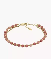 All Stacked Up Pink Rhodochrosite Multi-Strand Bracelet