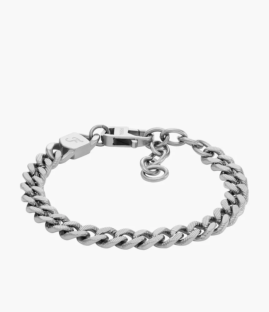 Harlow Linear Texture Chain Stainless Steel Bracelet