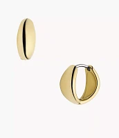 Ellis Domed Collection Gold-Tone Stainless Steel Hoop Earrings