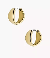 Ellis All Stacked Up Gold-Tone Stainless Steel Hoop Earrings