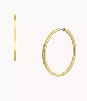 Ellis Essentials Gold-Tone Stainless Steel Hoop Earrings