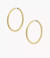 Ellis Essentials Gold-Tone Stainless Steel Hoop Earrings