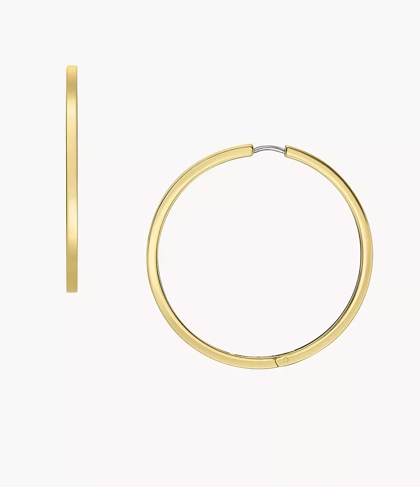 Ellis Essentials Gold-Tone Stainless Steel Hoop Earrings