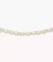 Summer Pearls Gold-Tone Stainless Steel Freshwater Pearl Anklet